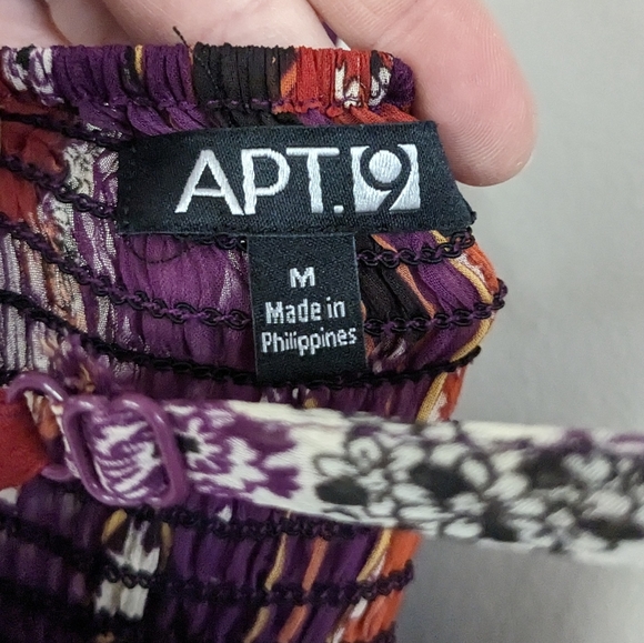 Paisley Bustier Maxi Dress, Plum purple and reds, Women's Size Medium - Picture 10 of 10